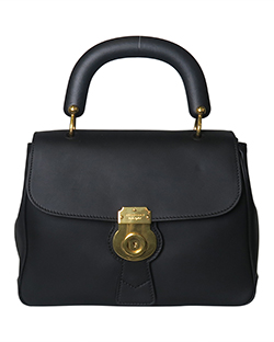 DK88 Top Handle Bag, Trench Leather, Black, M,3